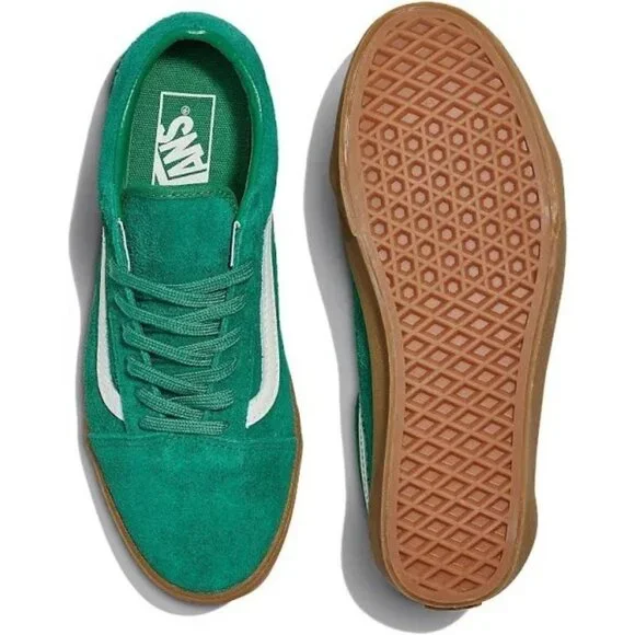 Vans Old Skool Lowpro Green Suede Leather Skate Shoes Mens Size: 9.5 - NEW